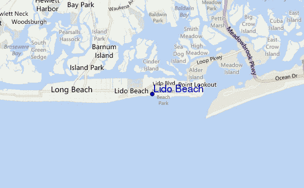 carte de localisation de Lido Beach
