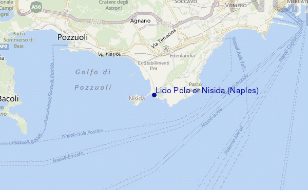 carte de localisation de Lido Pola or Nisida (Naples)