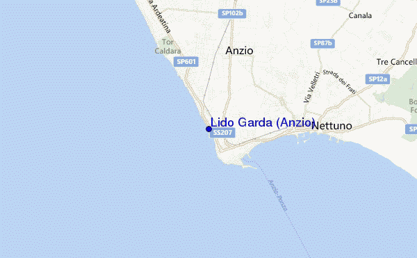 carte de localisation de Lido Garda (Anzio)