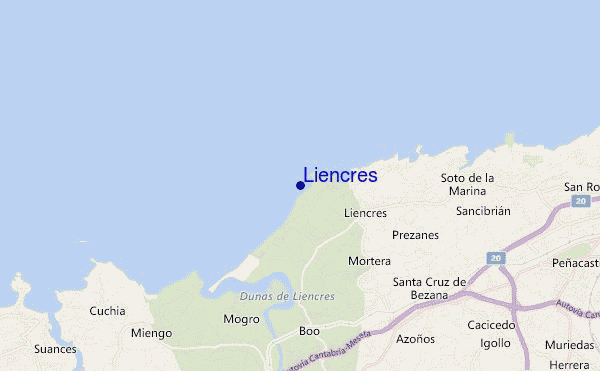 carte de localisation de Liencres