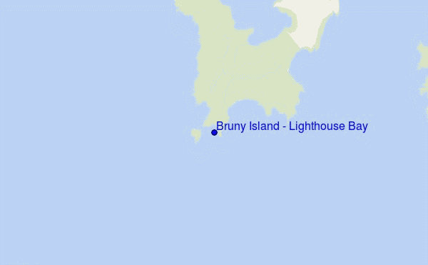 carte de localisation de Bruny Island - Lighthouse Bay