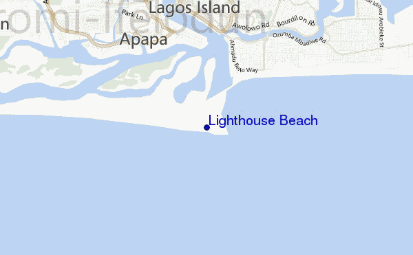 carte de localisation de Lighthouse Beach