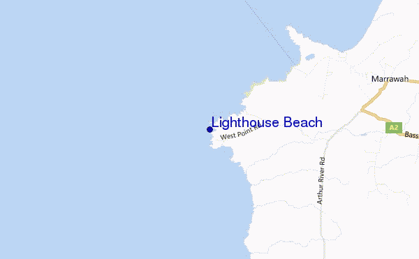 carte de localisation de Lighthouse Beach