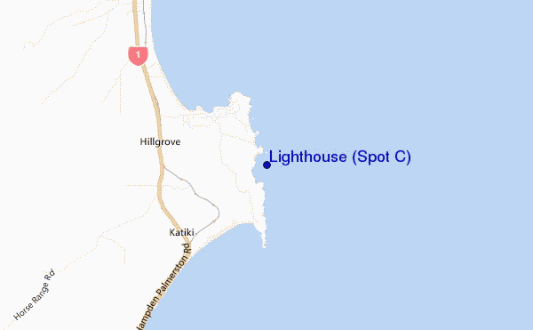 carte de localisation de Lighthouse (Spot C)