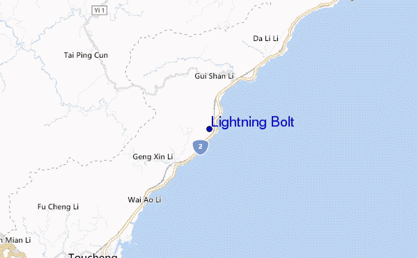 carte de localisation de Lightning Bolt