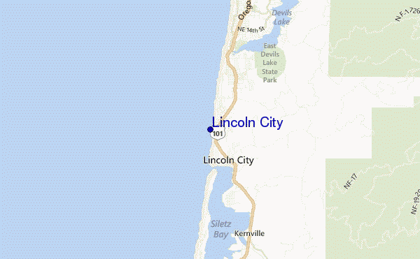 carte de localisation de Lincoln City