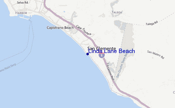 carte de localisation de Linda Lane Beach