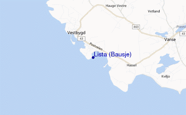 carte de localisation de Lista (Bausje)