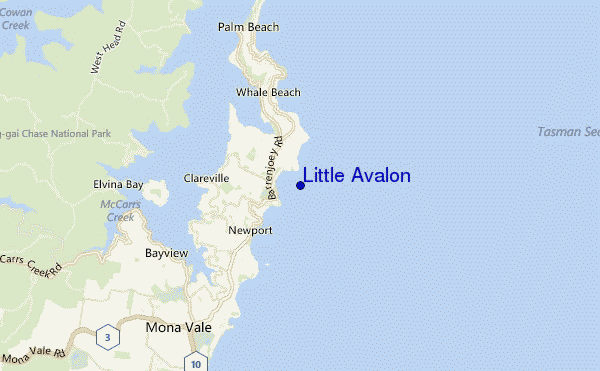 carte de localisation de Little Avalon