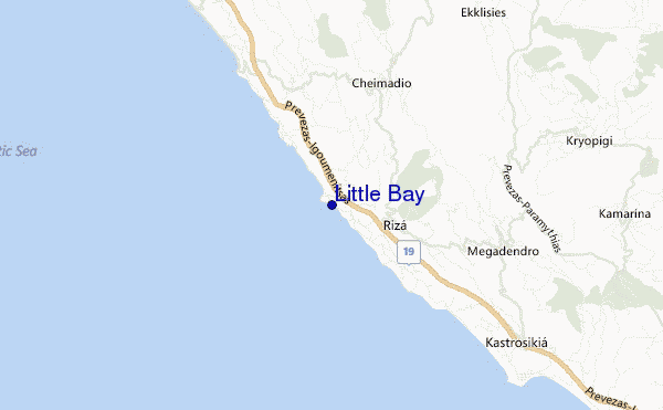 carte de localisation de Little Bay