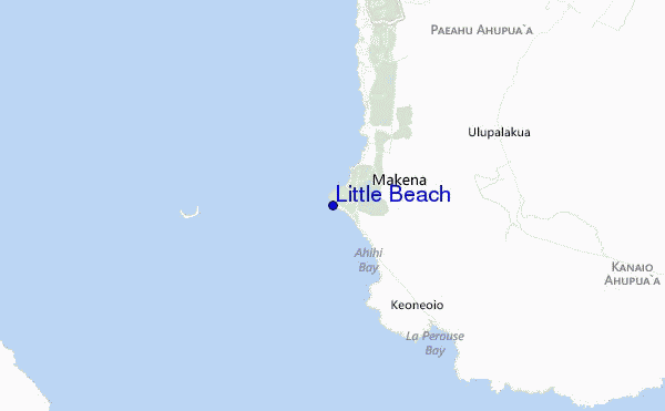 carte de localisation de Little Beach