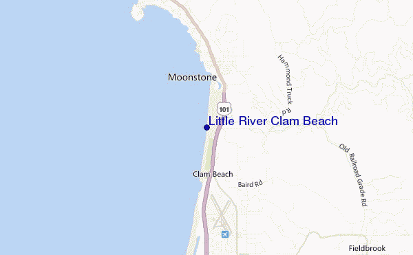 carte de localisation de Little River Clam Beach