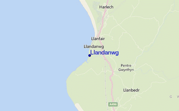 carte de localisation de Llandanwg