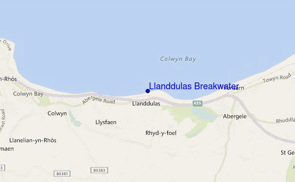 carte de localisation de Llanddulas Breakwater