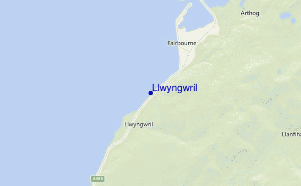carte de localisation de Llwyngwril