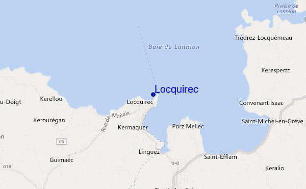 carte de localisation de Locquirec