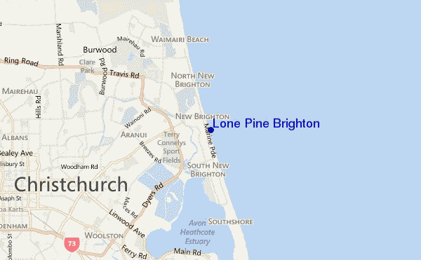 carte de localisation de Lone Pine Brighton