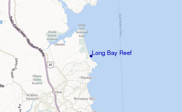carte de localisation de Long Bay Reef