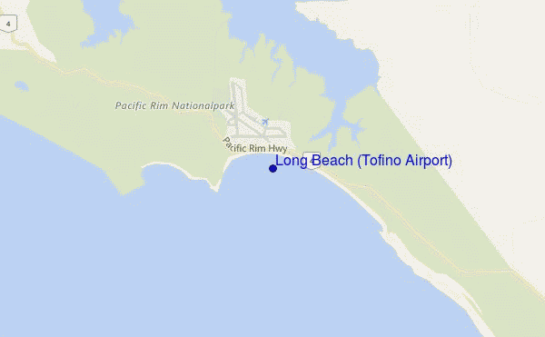 carte de localisation de Long Beach (Tofino Airport)