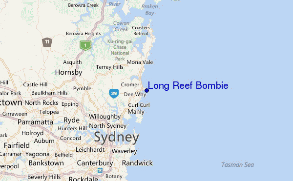 Long Reef Bombie Location Map