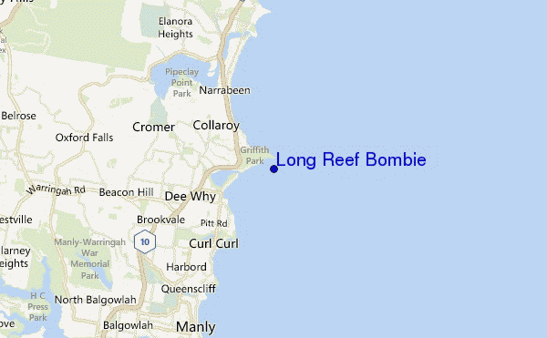 carte de localisation de Long Reef Bombie