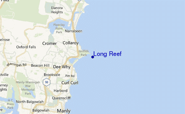 carte de localisation de Long Reef