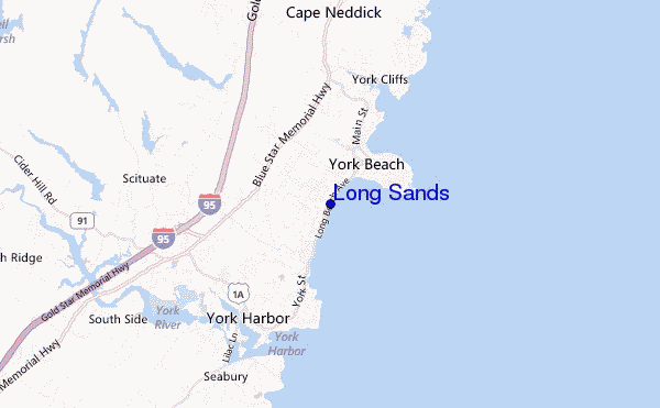 carte de localisation de Long Sands