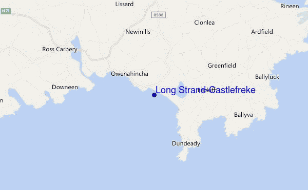 carte de localisation de Long Strand-Castlefreke
