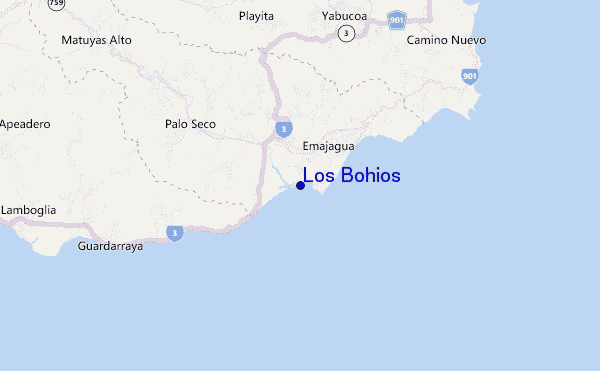 carte de localisation de Los Bohios