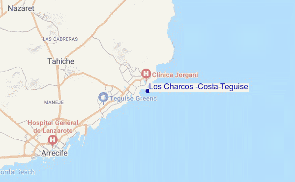 carte de localisation de Los Charcos (Costa-Teguise)