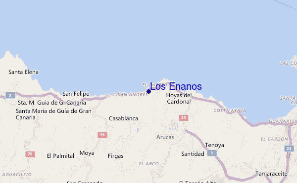 carte de localisation de Los Enanos