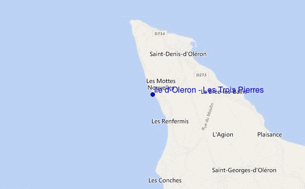 carte de localisation de Ile d'Oleron - Les Trois Pierres