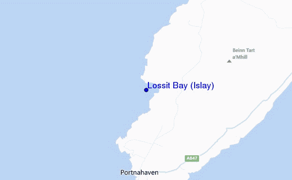 carte de localisation de Lossit Bay (Islay)