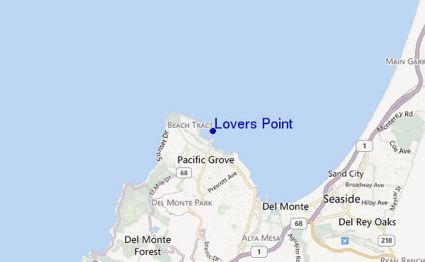 carte de localisation de Lovers Point