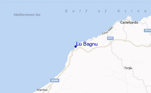 carte de localisation de Lu Bagnu