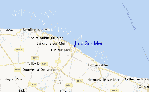 carte de localisation de Luc Sur Mer
