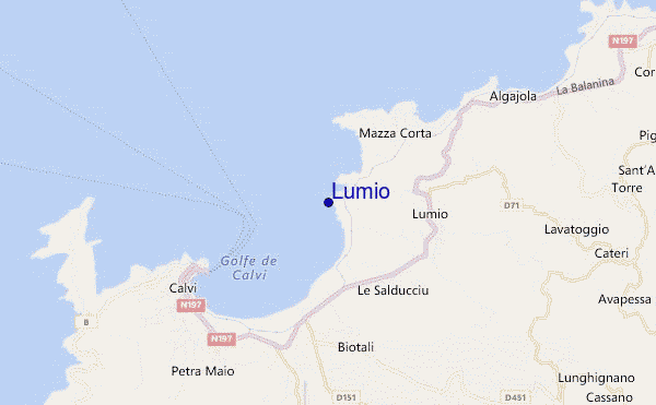 carte de localisation de Lumio
