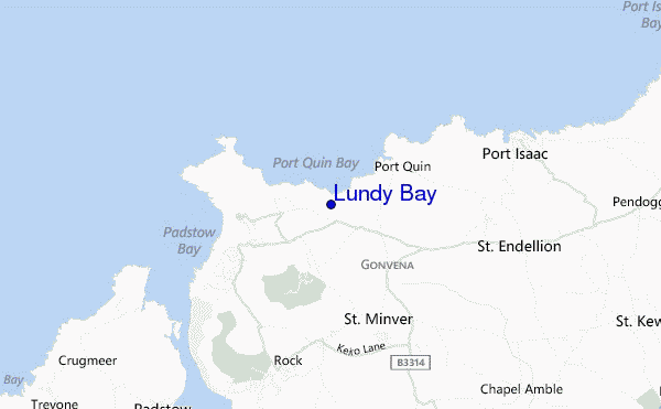 carte de localisation de Lundy Bay