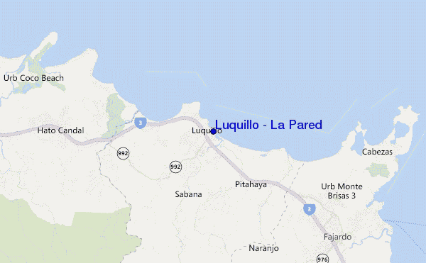carte de localisation de Luquillo - La Pared