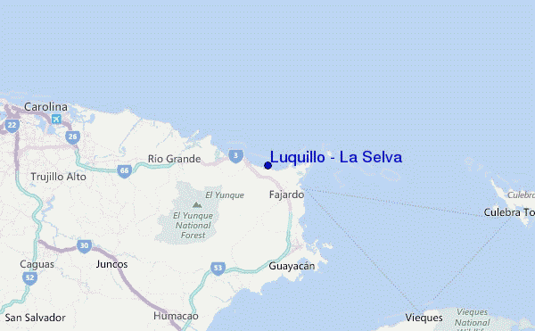 Luquillo - La Selva Location Map