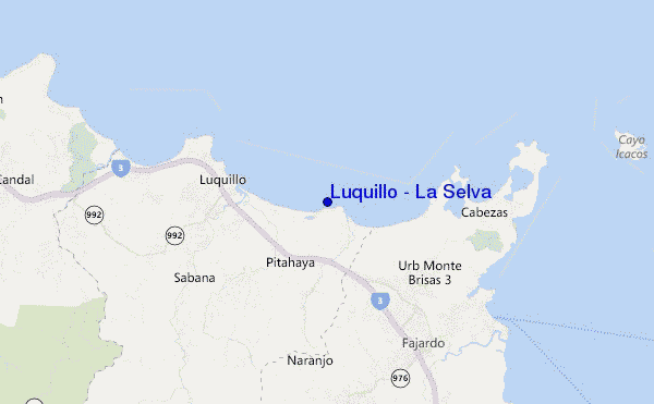carte de localisation de Luquillo - La Selva