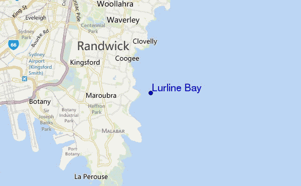 carte de localisation de Lurline Bay