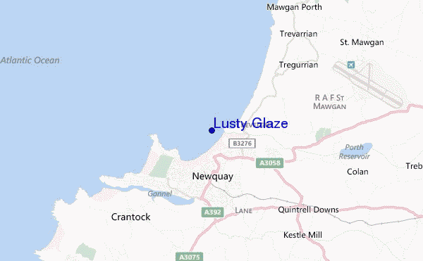 carte de localisation de Lusty Glaze