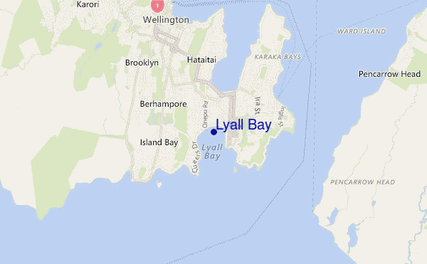 carte de localisation de Lyall Bay