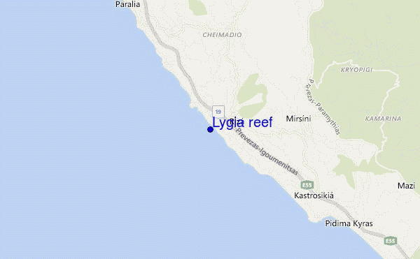 carte de localisation de Lygia reef