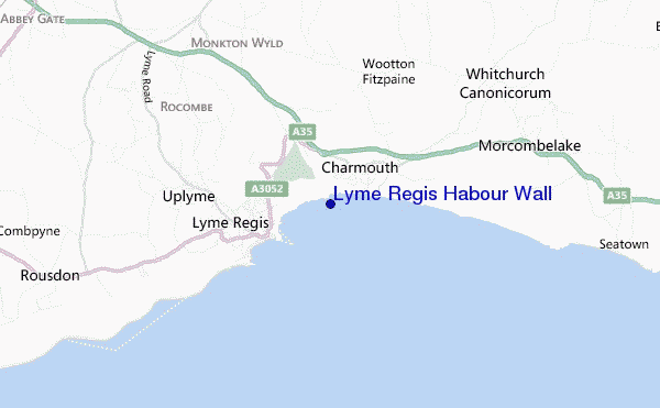 carte de localisation de Lyme Regis Habour Wall