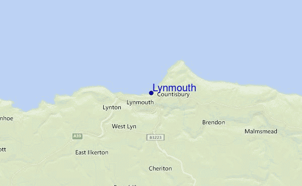carte de localisation de Lynmouth