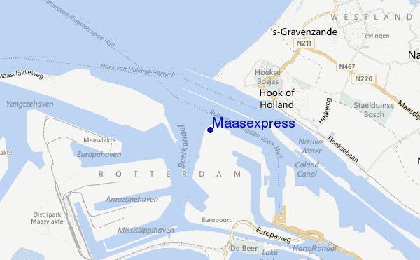 carte de localisation de Maasexpress