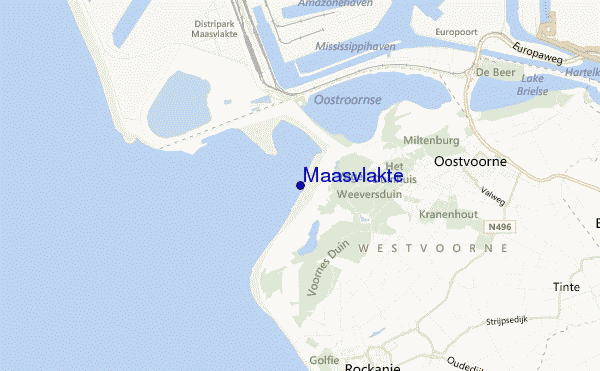 carte de localisation de Maasvlakte