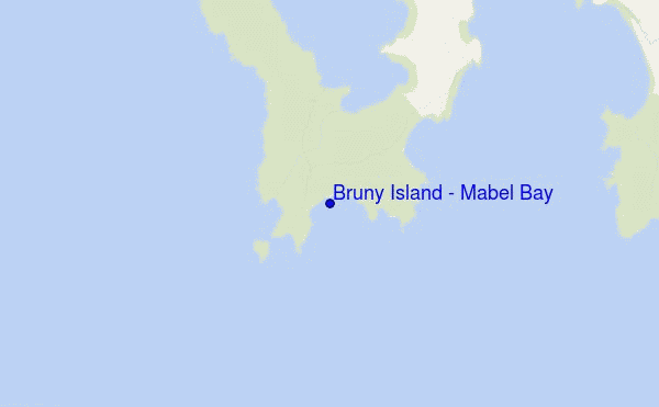 carte de localisation de Bruny Island - Mabel Bay